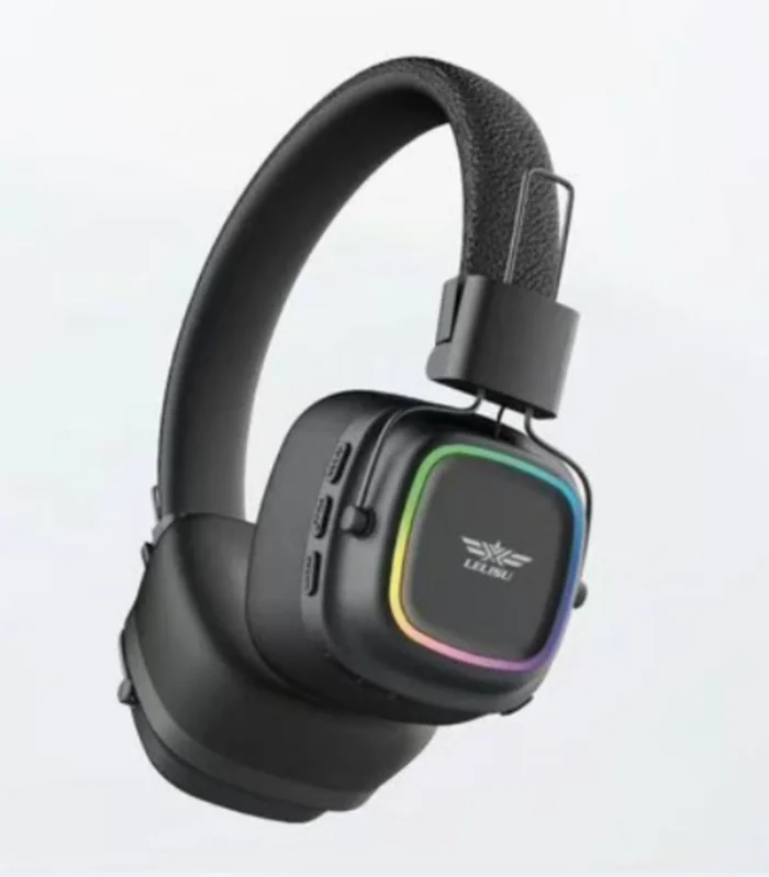 Lelisu LS-258 Wireless Stereo Headphones | Bluetooth 5.4 Over-Ear Headset with Type-C Charging & LED Lights
