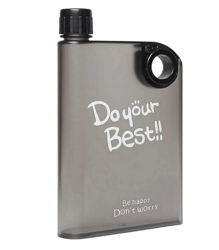 Ultra Slim Notebook Style Water Bottle 380ml | Portable Memo Bottle for Travel, School & Office