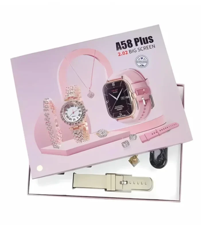 A58 Plus 6-in-1 Women’s Smartwatch | Stylish Fitness Tracker Perfect Gift Idea