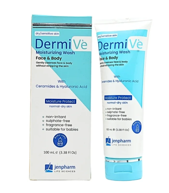DermiVe Moisturizing Wash Face & Body 100ml | Jenpharm