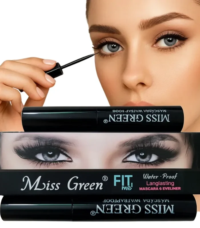 Miss Green FIT ME Waterproof Mascara & Eyeliner | 2-in-1 Long-Lasting Eye Makeup Duo