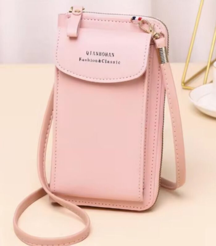Portable Soft Leather Crossbody Bag for Women | Stylish Mobile Purse & Wallet