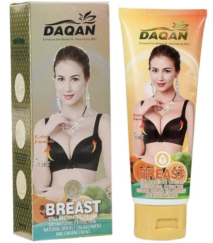 Daqan Papaya Extract Breast Enlarging Cream | Organic Breast Enhancement & Skin Elasticity Booster