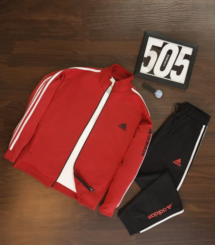 Adds 3 Stripes Signature Mock Neck Zipper Tracksuit