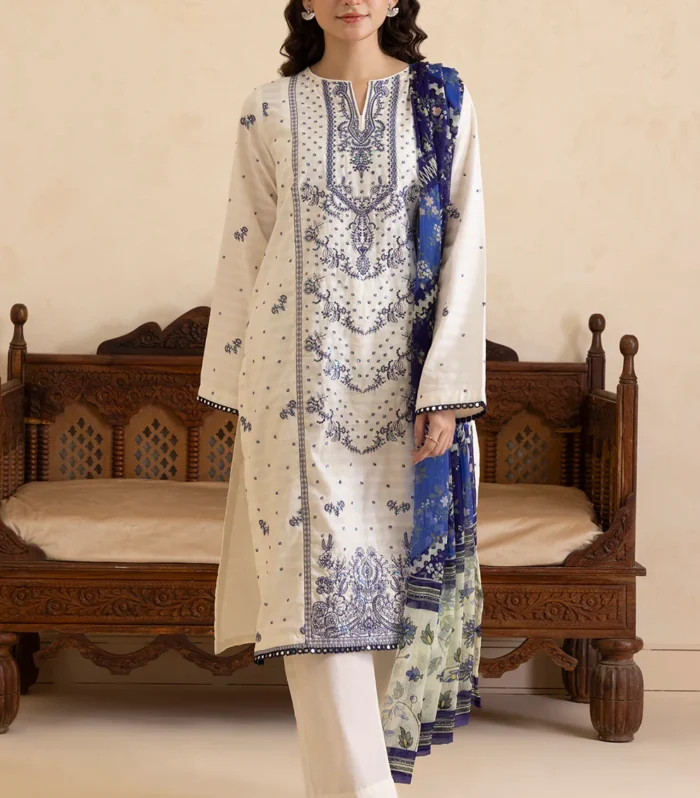 Embroidered Kurta Dupatta Trouser - 2567